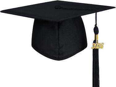 A black graduation cap with a 2026 tag